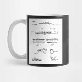 Clarinet Patent - Musician Classical Music Art - White Mug